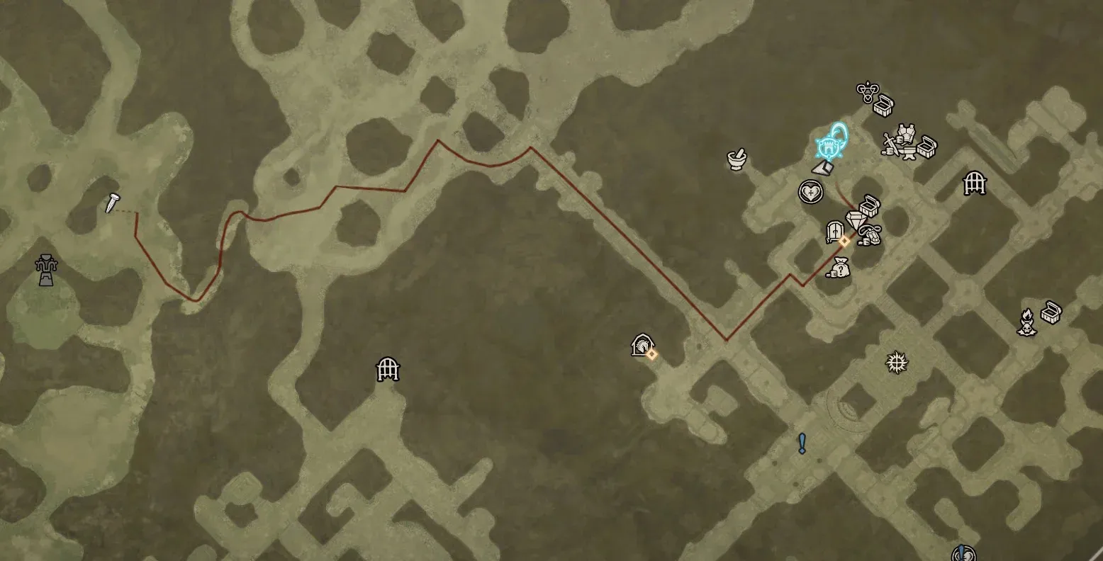 Forlorn Burrow Location (Click to enlarge)